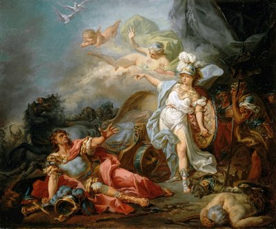 A Mars és a Minerva közötti harc, 1771 körül. alkotó: Jacques Louis David