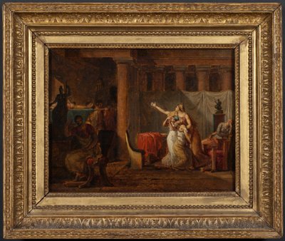 A lictorok visszahozzák Brutusnak fiai holttestét. Tanulmány alkotó: Jacques Louis David
