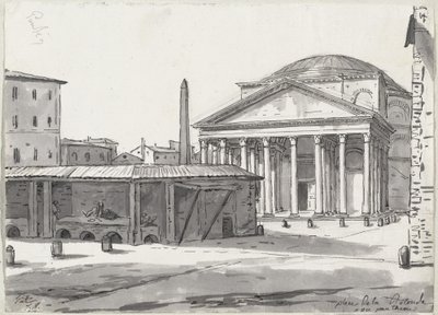 A Pantheon a Piazza felől nézve alkotó: Jacques Louis David