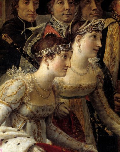 Napóleon rítusa. Részlet Madame de la Rochefoucault és Madame Lavalette ábrázolásáról I. Napóleon Bonaparte császár szentsége és Josephine Imperatrice megkoronázása idején a Notre-Dame de Paris-ban december 2-án alkotó: Jacques Louis David