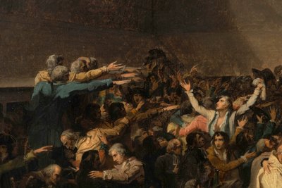 The Tennis Court Oath, 20th June 1789, detail alkotó: Jacques Louis David