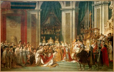 I. Napóleon császár felszentelése és Josephine császárné koronázása alkotó: Jacques Louis David