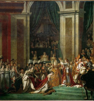 I. Napóleon megkoronázása VII. Pius pápa által a párizsi Notre-Dame székesegyházban ... alkotó: Jacques Louis David