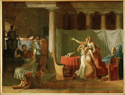 A lictorok elhozzák Brutusnak halott fiai holttestét ... alkotó: Jacques Louis David
