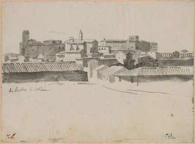 Kilátás a Colosseumból, Róma alkotó: Jacques Louis David