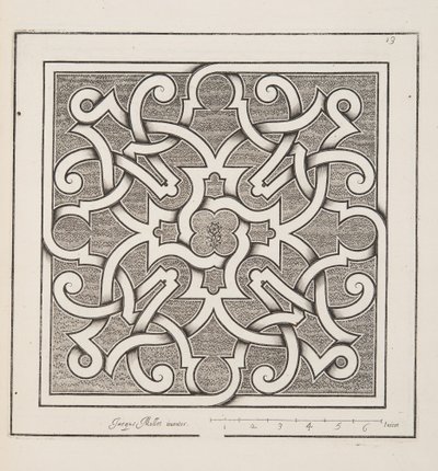 Design for Parterre, Theater des Plans et Jardinages, pub.1652 alkotó: Jacques Mollet