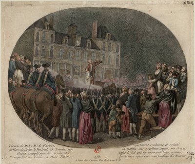 Thomas de Mahy, Favras márki kivégzése 1744-1790, 1790. február 18. alkotó: Jacques Philippe Caresme