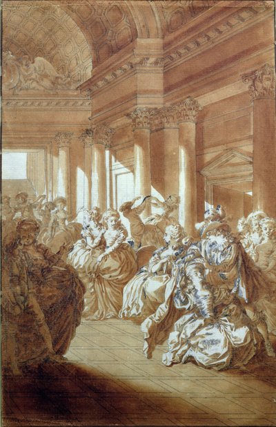 „Tisztán és tisztán ad vissza férjedhez” – jelenet Pierre-Augustin Caron de Beaumarchais (1732-99) „Figaro házassága” IV. felvonásából, 1785 alkotó: Jacques Philippe Joseph de Saint Quentin