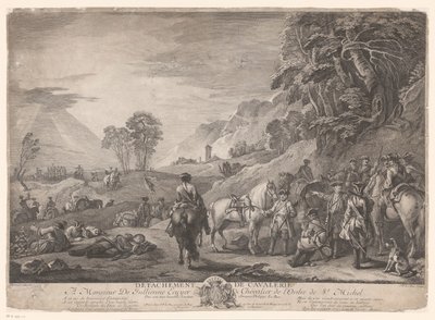 lovasság rozsdában Lovassági különítmény (cím a tárgyon) alkotó: Jacques Philippe Le Bas