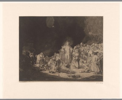 Krisztus prédikál (A száz gulden nyomat) alkotó: Jacques Philippe Le Bas