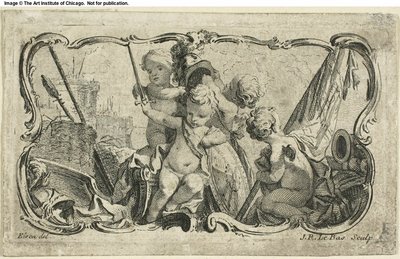 Putti a háborúban alkotó: Jacques Philippe Le Bas
