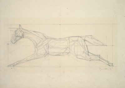 Jockey Series, no.2 (Ló oldalról nézve) alkotó: Jacques Villon