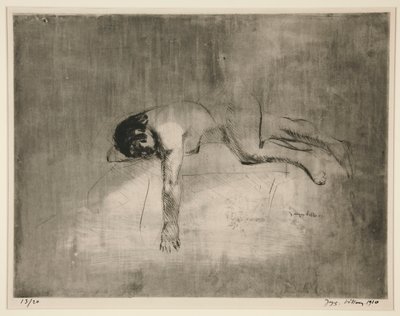 Nu kanapé? (Fekvő akt) alkotó: Jacques Villon
