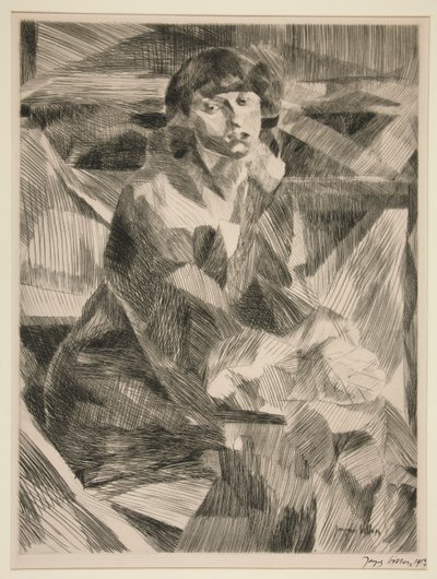 Egy fiatal nő portréja alkotó: Jacques Villon