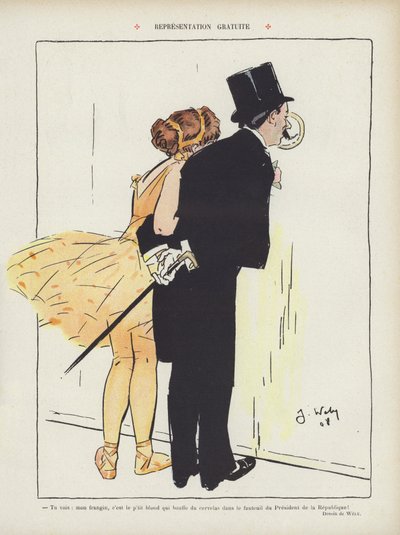 A Le Rire illusztrációja (színes litográfia) alkotó: Jacques Wely