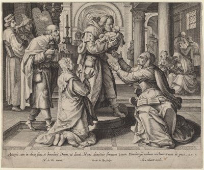 Bemutató a templomban alkotó: Jacques de Bie after Maarten