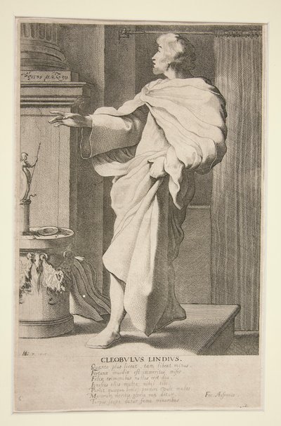 Cleobulus Lindius, 6. a Görögország hét bölcse című sorozatból alkotó: Jacques de Gheyn III