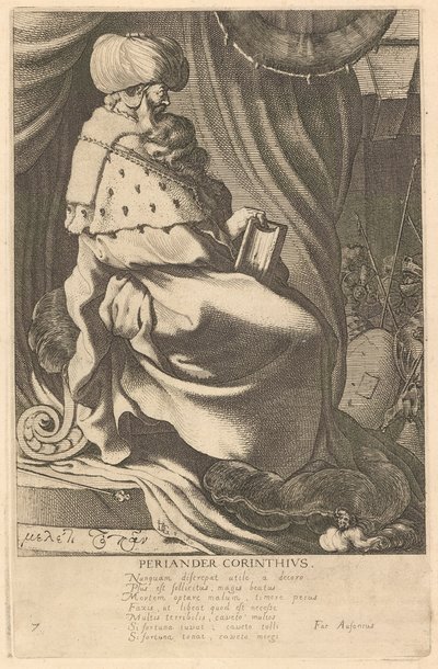 Periander Corinthius, 7. a Görögország hét bölcse című sorozatból alkotó: Jacques de Gheyn III