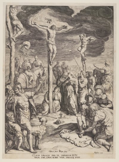 Krisztus a kereszten két tolvaj között alkotó: Jacques de Gheyn II