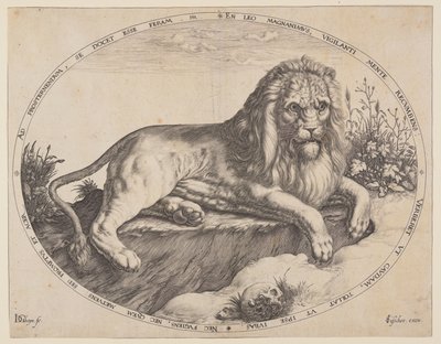 Den Grooten Leeuw (A nagy oroszlán). alkotó: Jacques de Gheyn II
