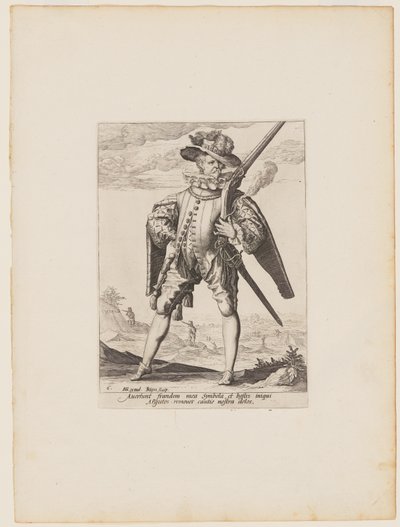 Muskétás, II. Rudolf császár testőrségének tisztjei és katonái című kötetből alkotó: Jacques de Gheyn II