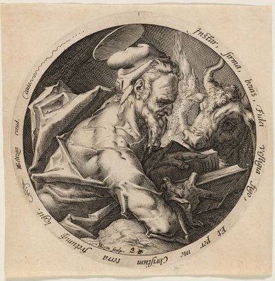 Szent Lukács, harmadik tábla a Négy evangélistából alkotó: Jacques de Gheyn II
