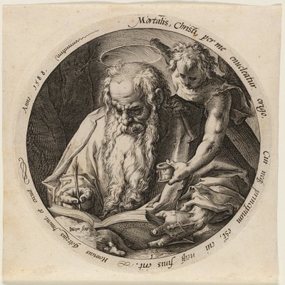 Szent Máté, az első lemez a Négy evangélistából alkotó: Jacques de Gheyn II