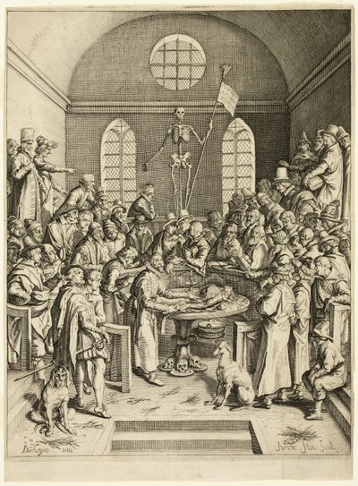 Pauw professzor anatómiai leckéje alkotó: Jacques de Gheyn II