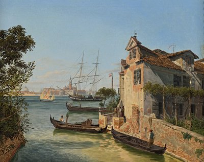 Kilátás a velencei San Giorgio Maggiore-ra alkotó: Jakob Alt