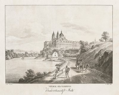 Alsó-Ausztria, bencés kolostor Melkben, 1819. alkotó: Jakob Alt