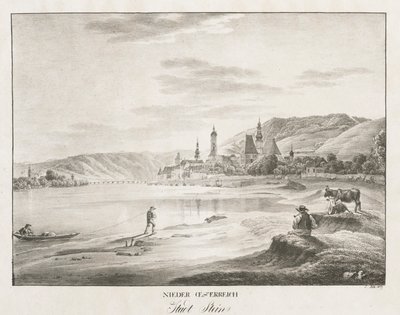 Alsó-Ausztria, Stein városa, 1819. alkotó: Jakob Alt