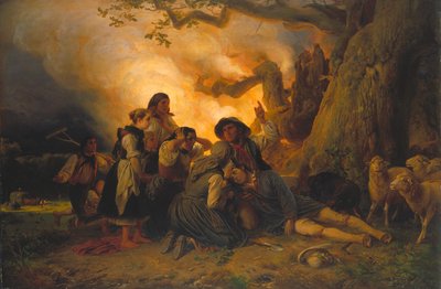 Villámcsapás érte a pásztort alkotó: Jakob Becker