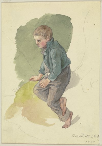 Ülő parasztfiú Berodból alkotó: Jakob Becker