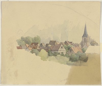 Falu templommal alkotó: Jakob Becker