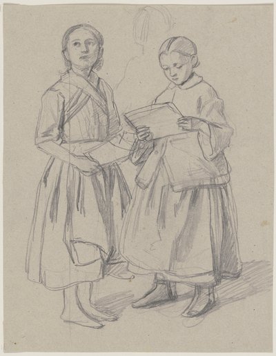Két lány kottából énekel alkotó: Jakob Becker