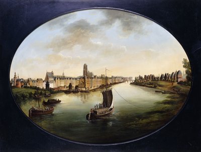 Kilátás Frankfurtra; Frankfurt kilátása, 1810-1818 körül alkotó: Jakob Diezler