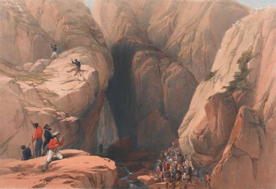 „Bejárat a Kojak-hágóba Parushból”, 1839 körül (kőnyomat, színezett) alkotó: James (after) Atkinson