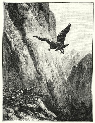 Sasfészek a Sínai-hegyen (litho) alkotó: James (after) Clark