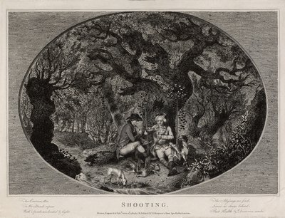 Lövés, metszett: Robert Pollard (1755-1838), megjelent 1784-ben (litho) alkotó: James (after) Pollard