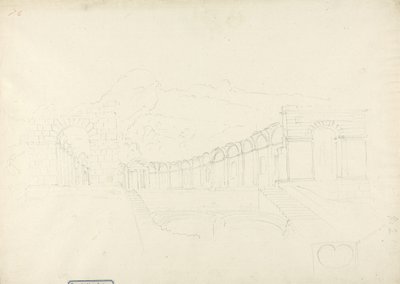 Templom a tavasz felett Zaghouanban (grafit papíron) alkotó: James 1730-94 Bruce
