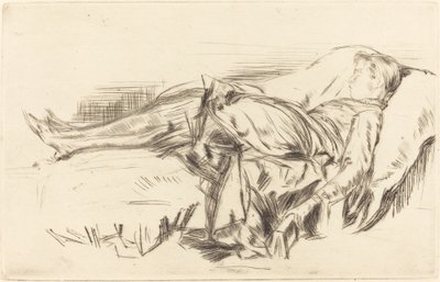 Egy gyerek a kanapén, 2. sz., c. 18731875. alkotó: James Abbott McNeill Whistler