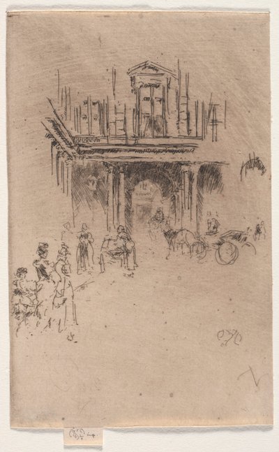 A Palais Royal sarka. alkotó: James Abbott McNeill Whistler