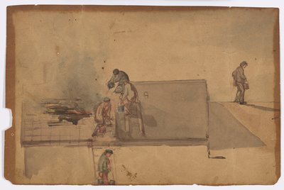 Tűz Pomfretben, 1849. alkotó: James Abbott McNeill Whistler