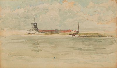 Egy kis piros jegyzet – Dordrecht, 1884. alkotó: James Abbott McNeill Whistler