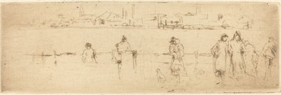 Vázlat a rakparton. alkotó: James Abbott McNeill Whistler