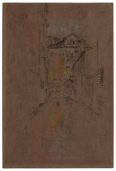 Egy velencei csatorna, 1879-1880. alkotó: James Abbott McNeill Whistler
