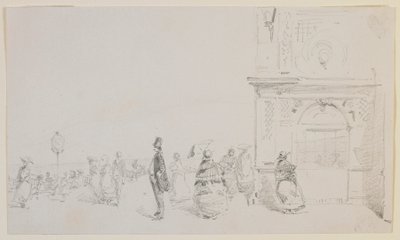 Alakcsoport egy esplanádon, 1857. alkotó: James Abbott McNeill Whistler