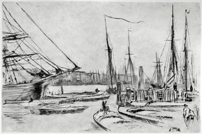 Vázlat a Billingsgate-ből, 1904. századi 19. század. alkotó: James Abbott McNeill Whistler