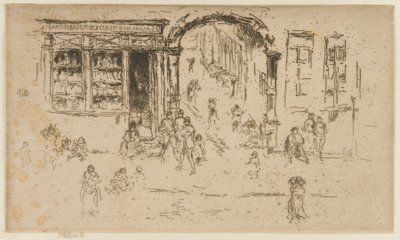 Archway, Brüsszel, 1887. alkotó: James Abbott McNeill Whistler
