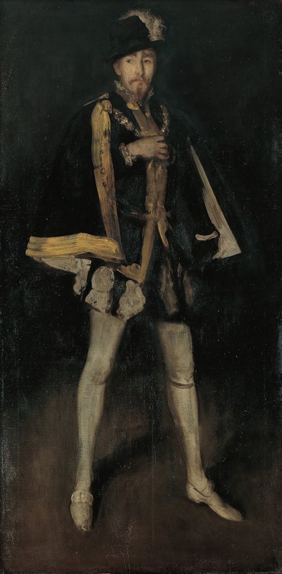 Arrange in Black, No. 3: Sir Henry Irving mint a spanyol Fülöp II, 1876, átdolgozva 1885. alkotó: James Abbott McNeill Whistler